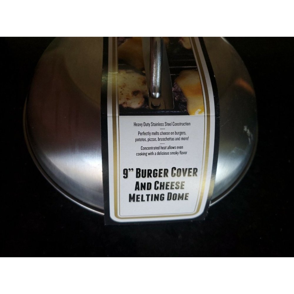 Jim Beam JB0181 9" Burger Cover and Cheese Melting Dome, Silver - Picture 3 of 4